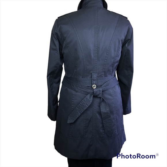 Pelle Studio Black Trench Coat Size XL - Picture 5 of 10